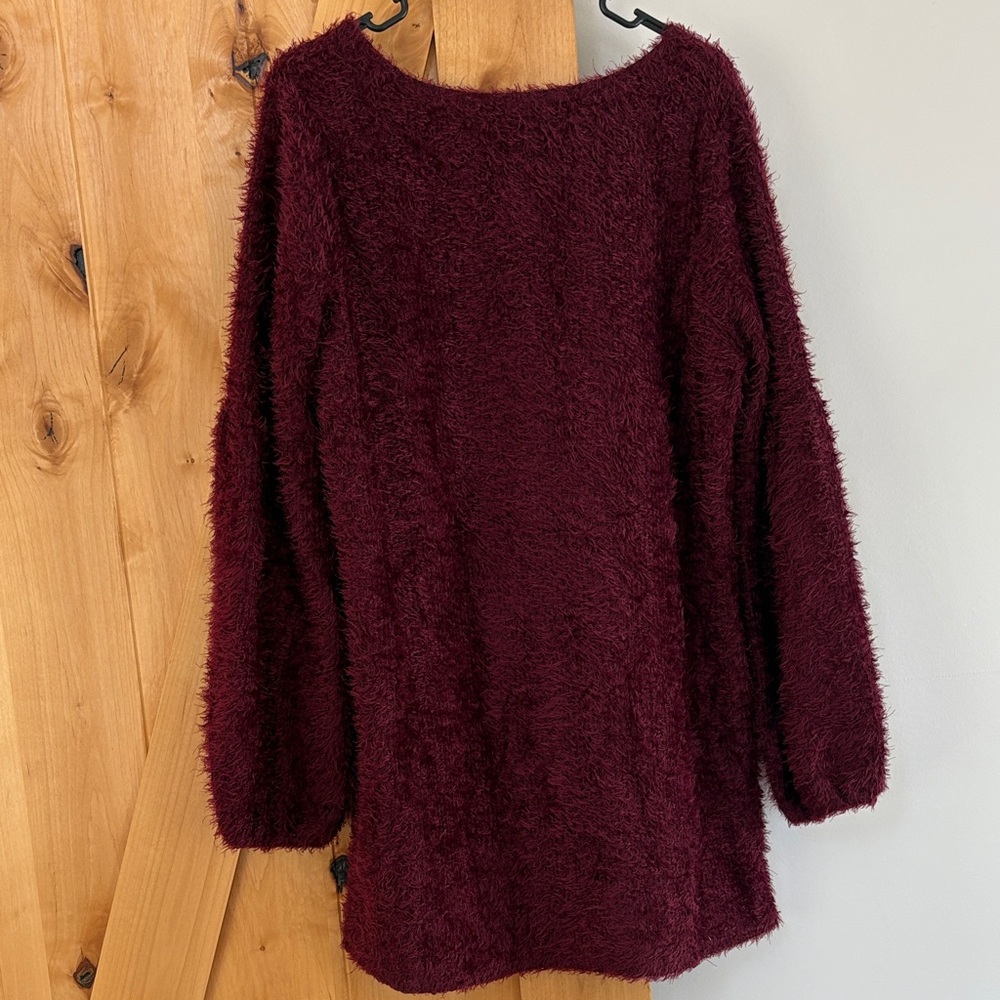 Lulu's Deep Red Textured Sweater - Picture 3 of 3